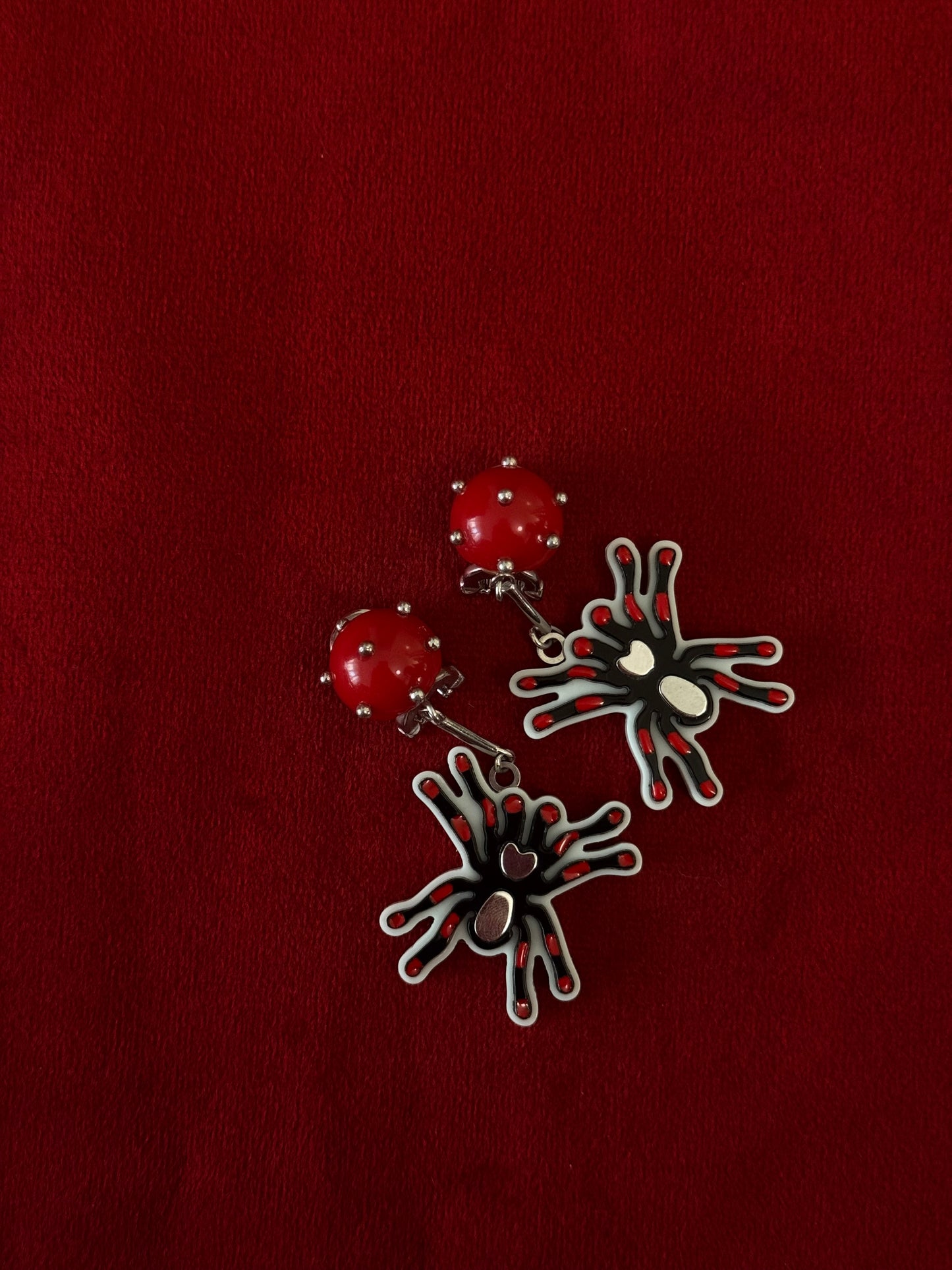 Prada orecchini in argento con ragni