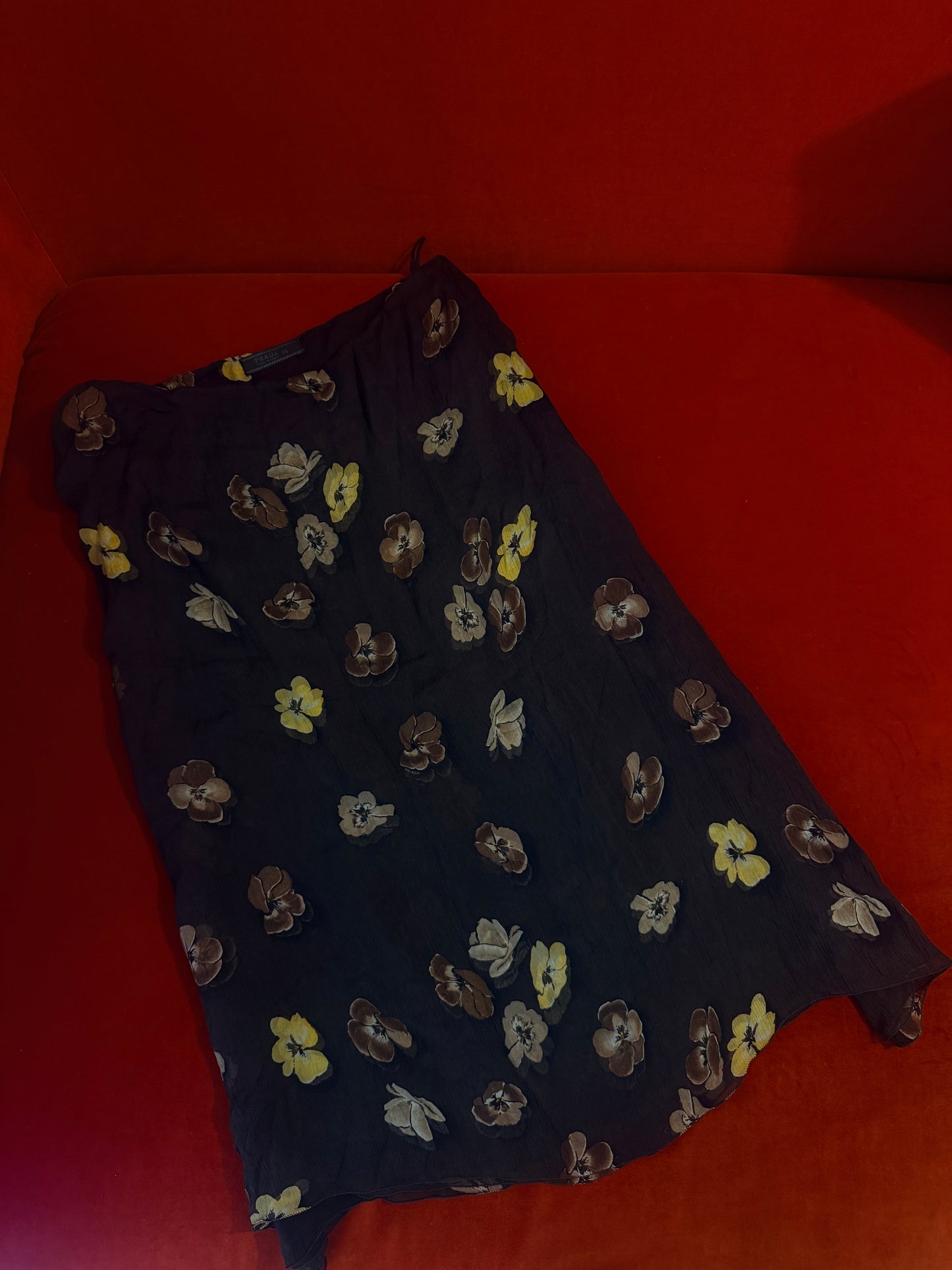 Prada gonna stampa fiori A/I 2000