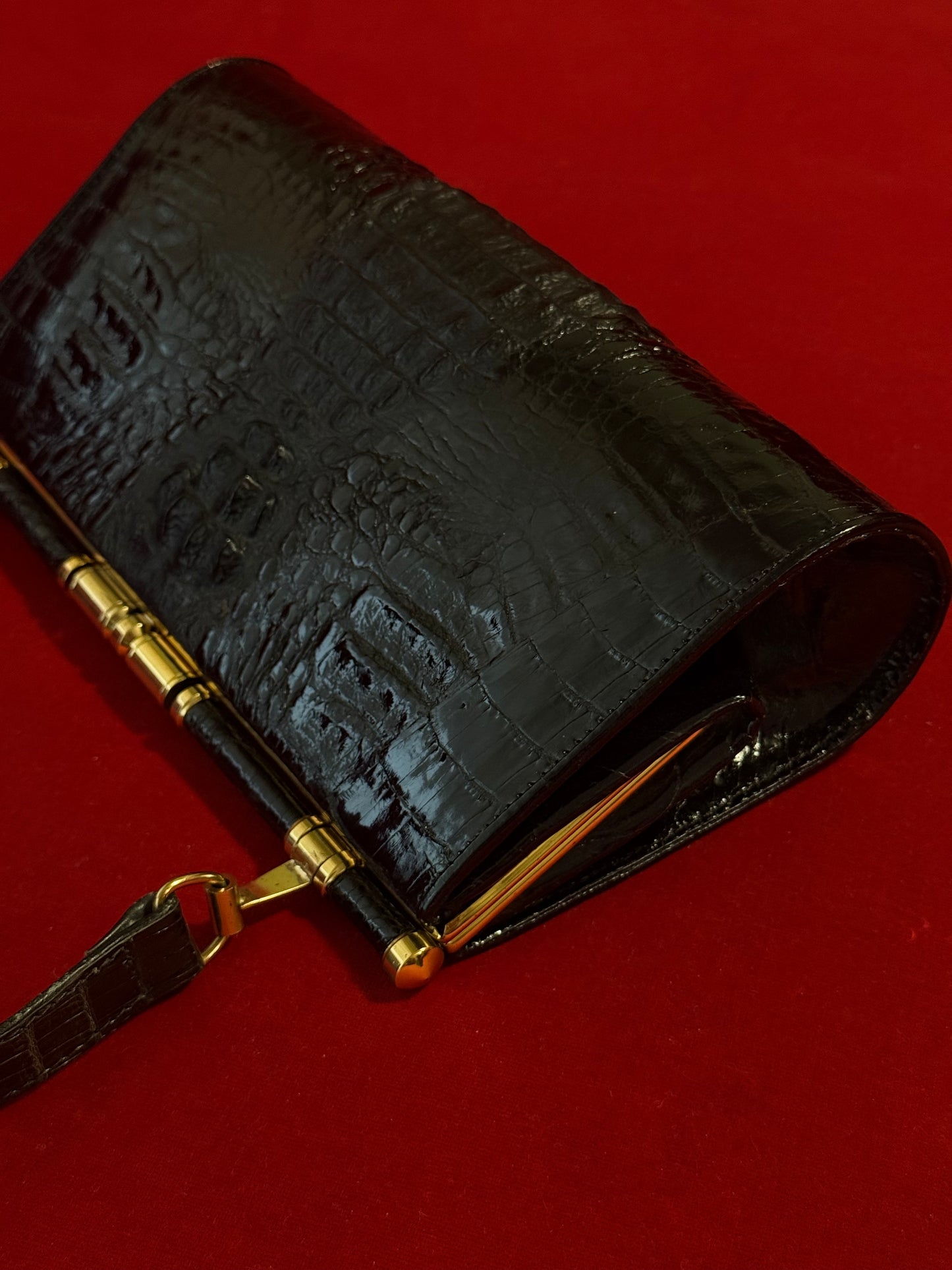 Pochette in coccodrillo vintage