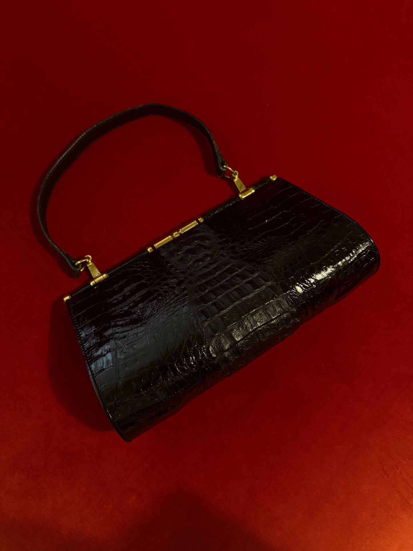 Pochette in coccodrillo vintage