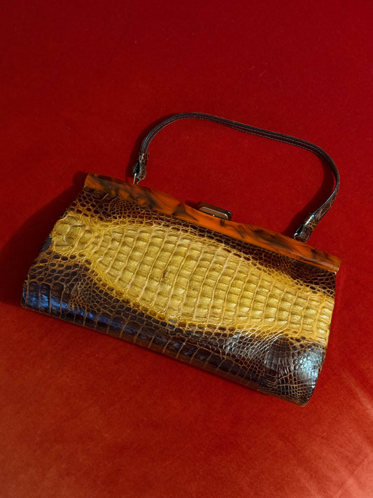 Vintage crocodile leather bag