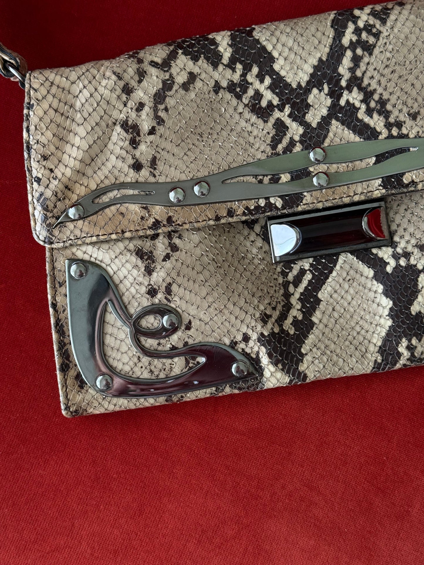 Miu Miu borsa in pitone e metallo A/I 2004