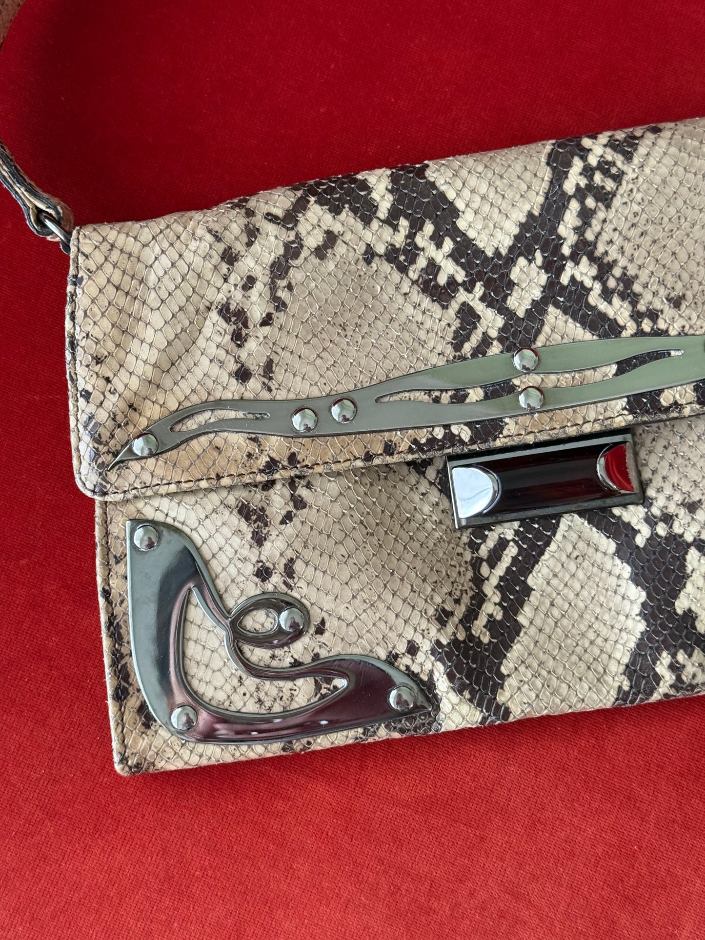 Miu Miu borsa in pitone e metallo A/I 2004