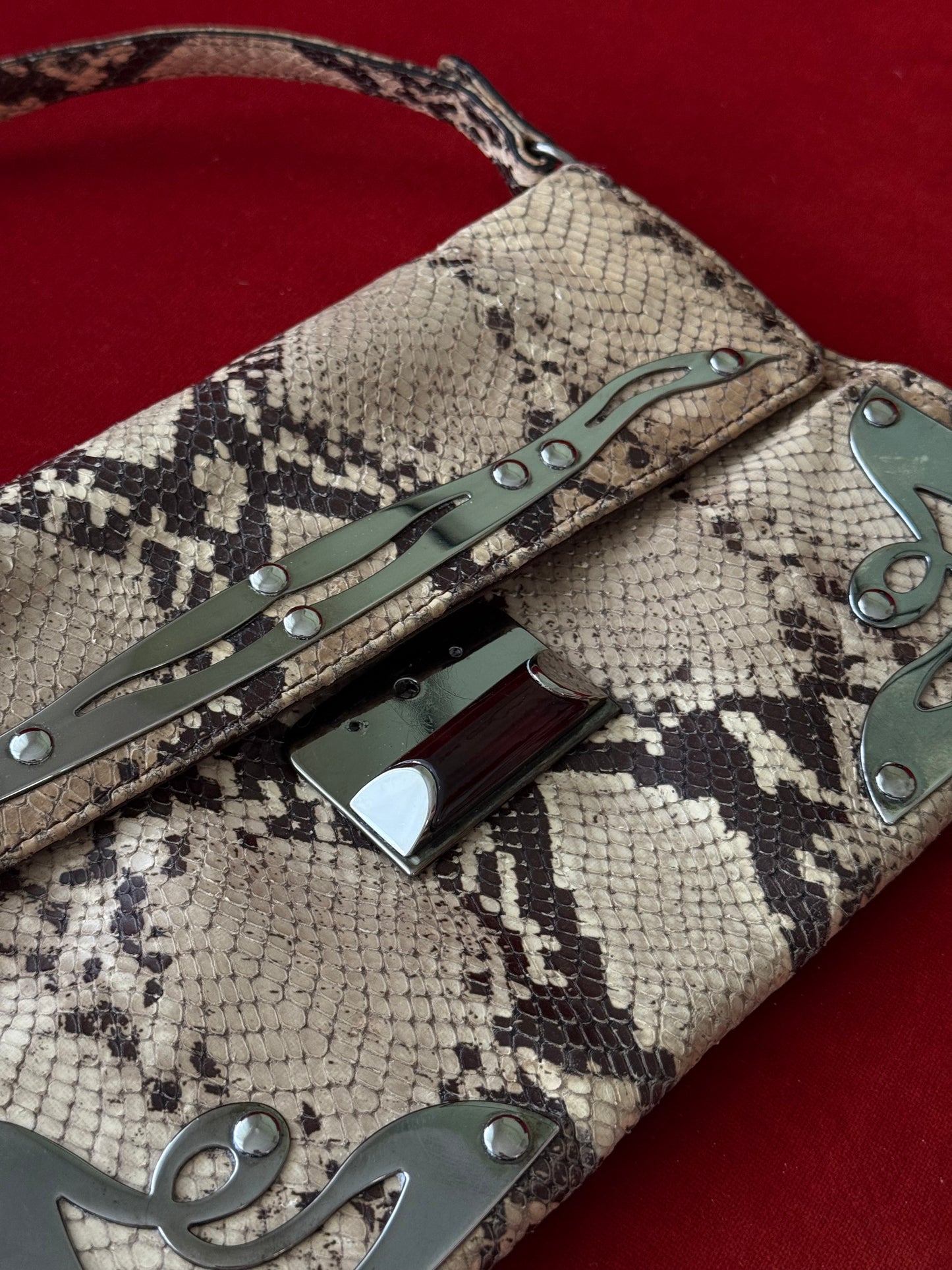 Miu Miu borsa in pitone e metallo A/I 2004
