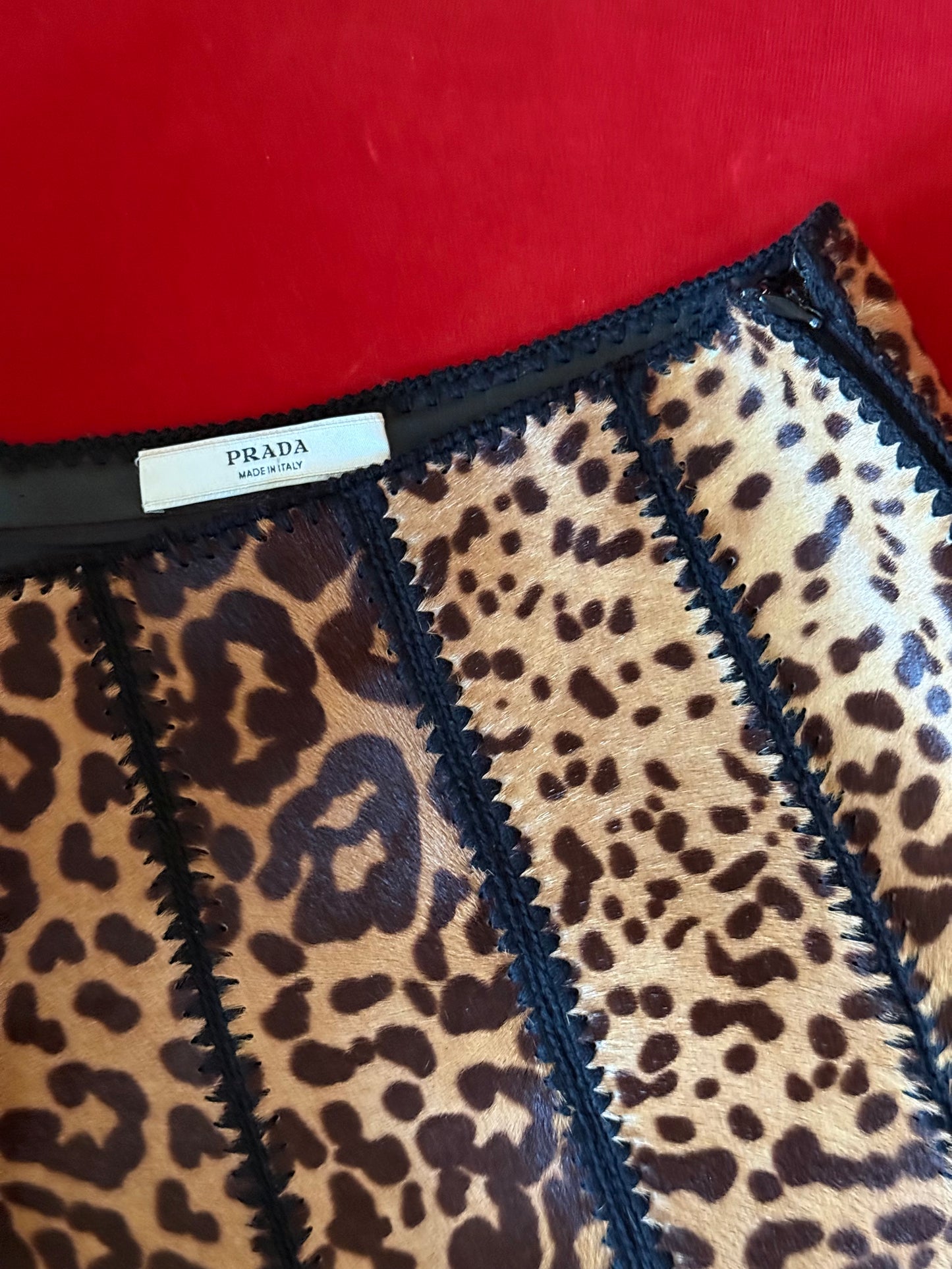 Prada gonna in pelle leopardata A/I 2005