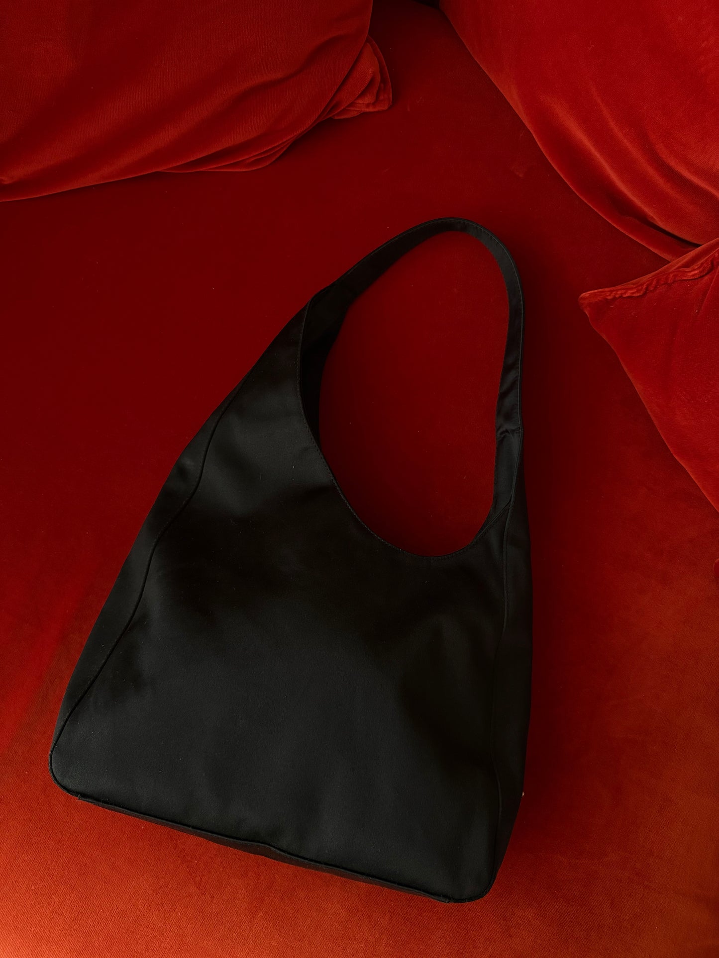 Prada "Asymetric" satin bag