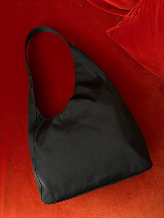 Prada "Asymetric" satin bag