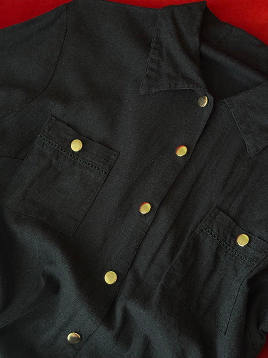 Vintage shirt with gold buttons