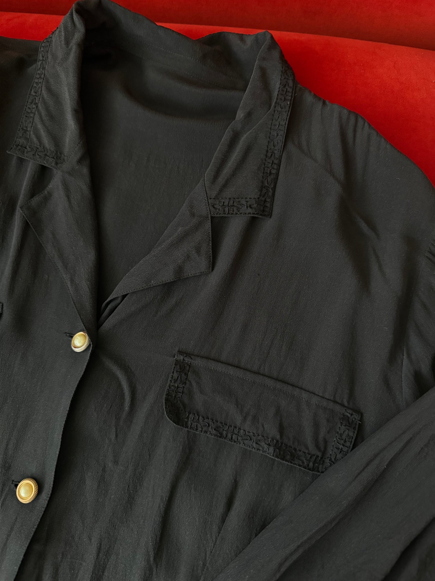 Black Silk Vintage Shirt
