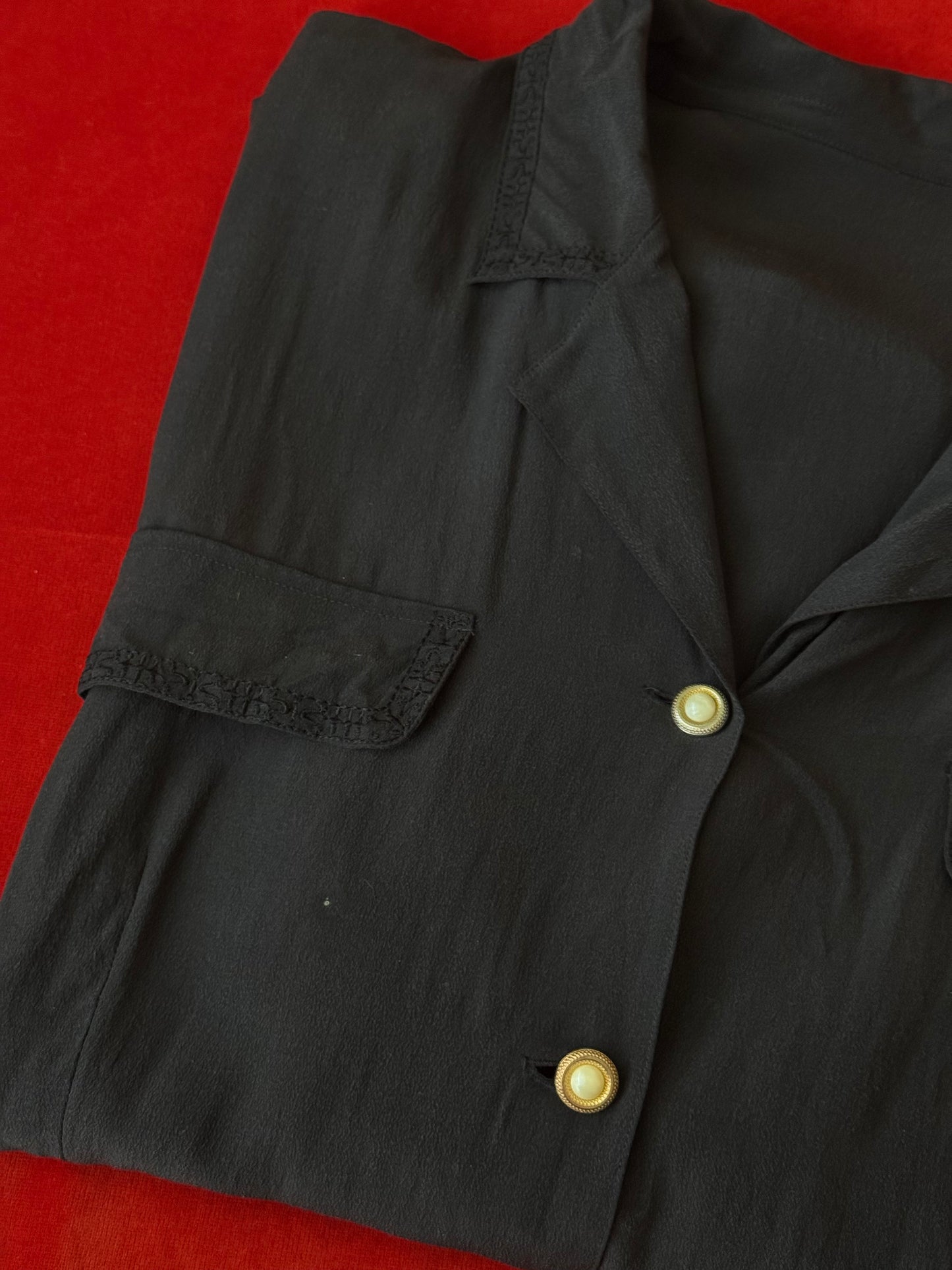 Black Silk Vintage Shirt