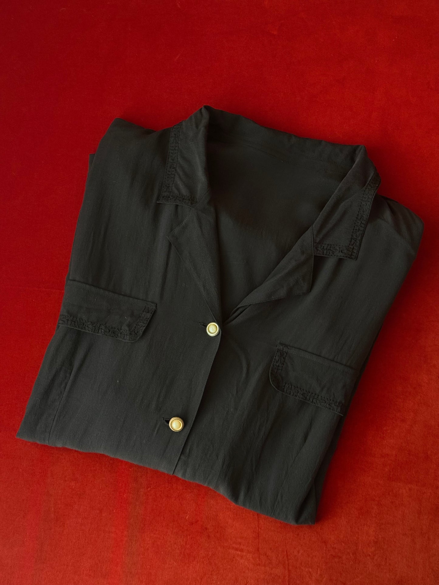 Black Silk Vintage Shirt