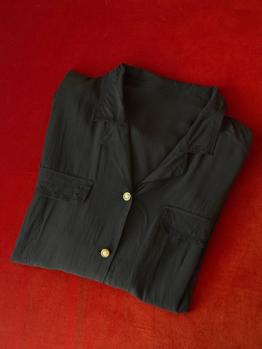 Black Silk Vintage Shirt