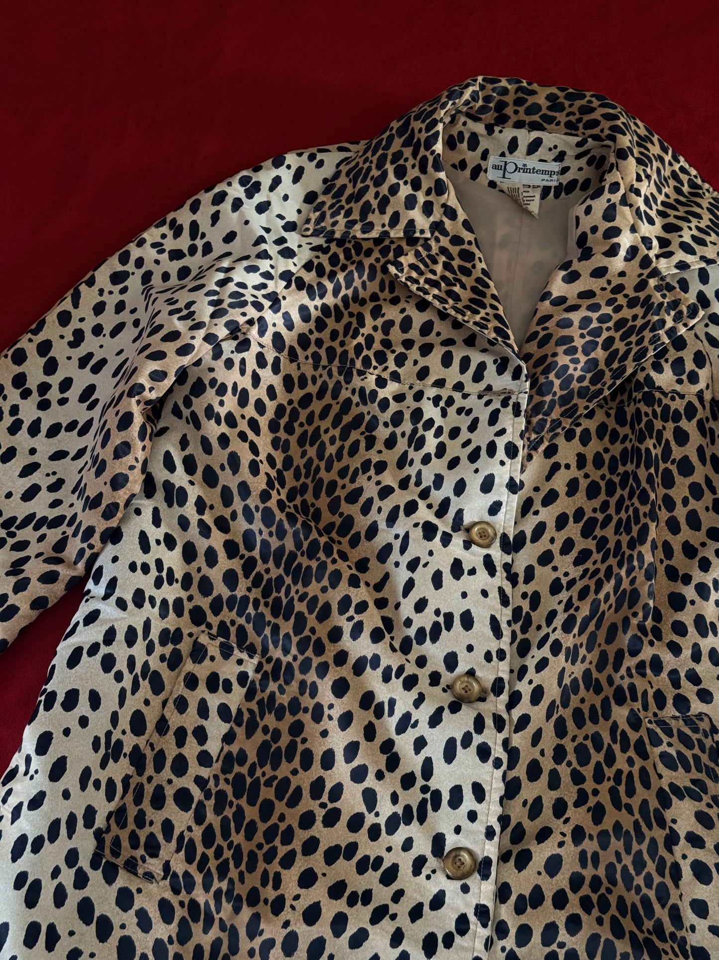 Trench vintage francese leopardato