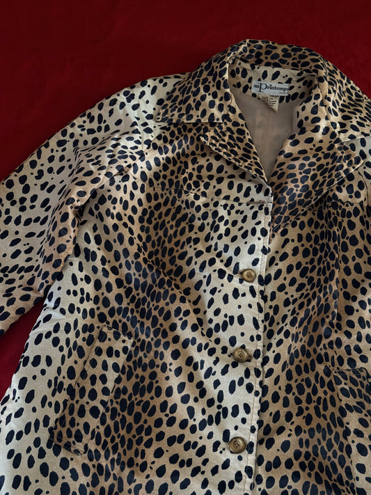 Trench vintage francese leopardato
