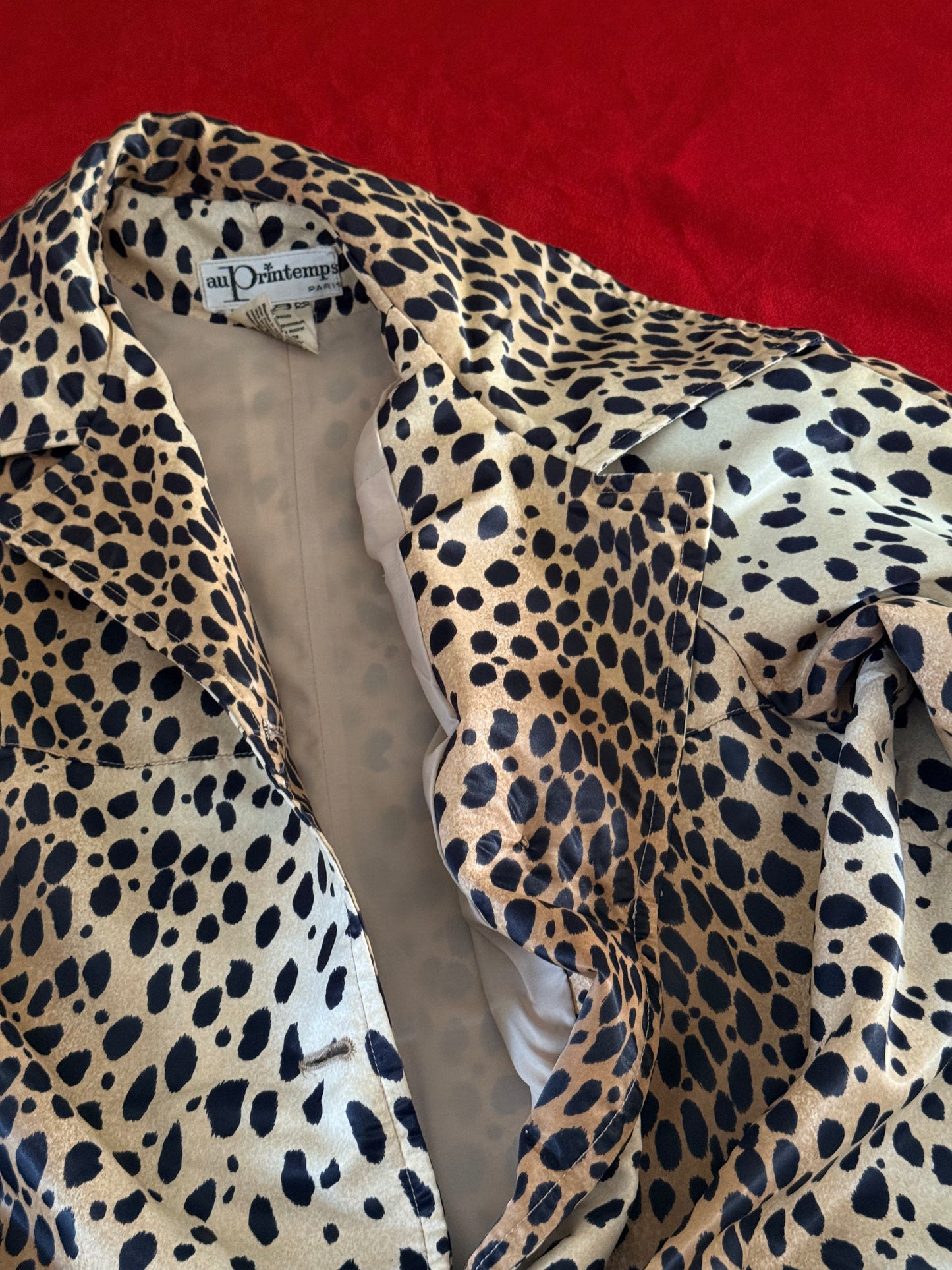 Trench vintage francese leopardato