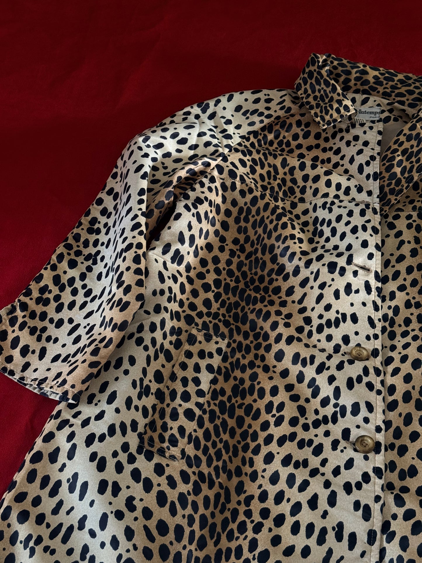 Trench vintage francese leopardato